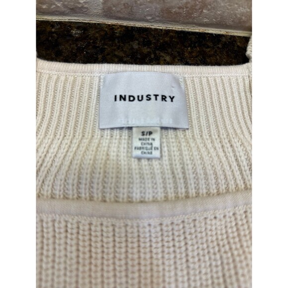 Industry Square Neck Sweater with Puffed Floral Sleeves Size S Tutu Pink EUC - Picture 4 of 7